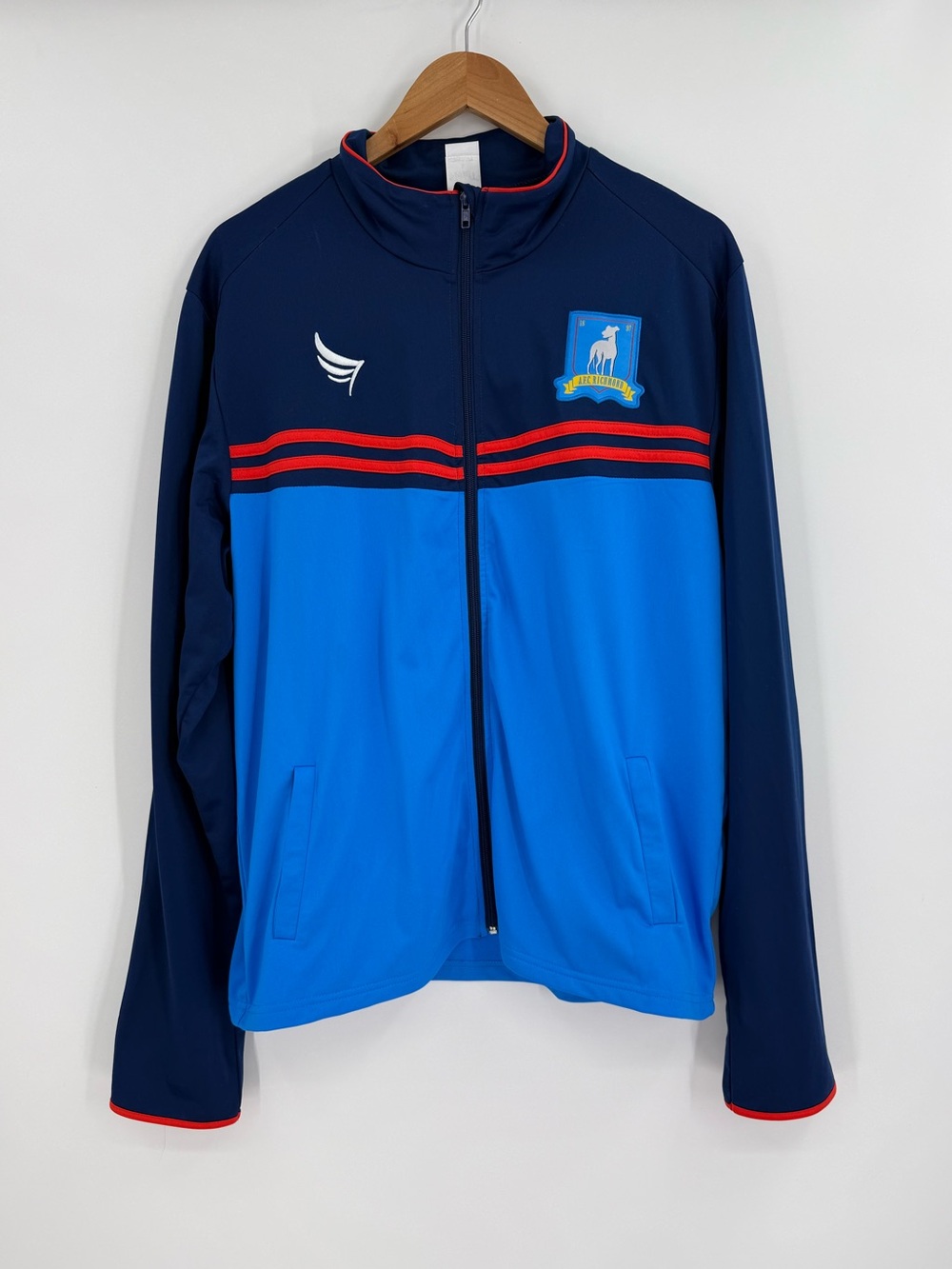 Ted Lasso AFC Richmond Track Jacket Full Zip Coach Costume | Blue | Large